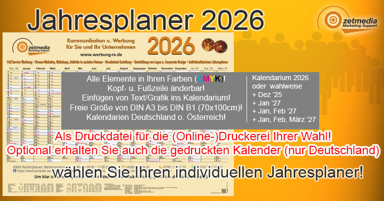 individuelle Wandalender 2026 / Jahresplaner 2026 individuelle Wandalender 2026 / Jahresplaner 2026