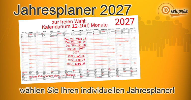 extrem individualisierbarer Jahresplaner 2027 / Wandkalender 2027